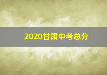 2020甘肃中考总分