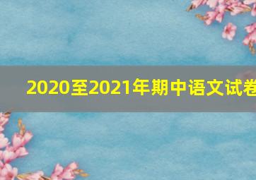 2020至2021年期中语文试卷