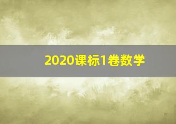 2020课标1卷数学