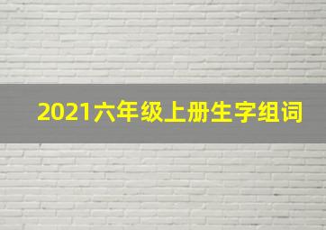 2021六年级上册生字组词