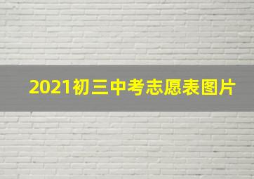 2021初三中考志愿表图片