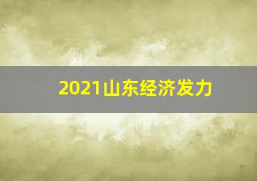 2021山东经济发力