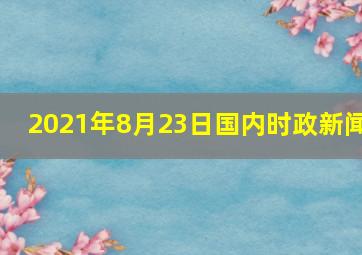 2021年8月23日国内时政新闻