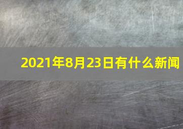 2021年8月23日有什么新闻