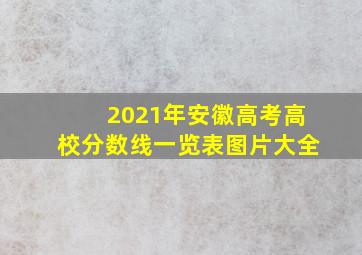 2021年安徽高考高校分数线一览表图片大全