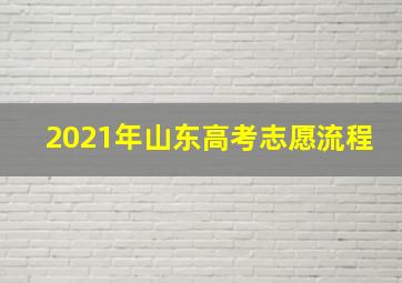 2021年山东高考志愿流程