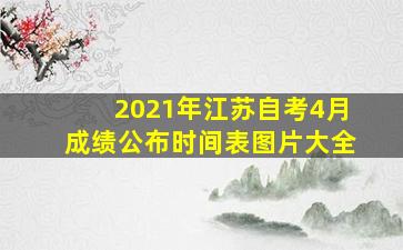 2021年江苏自考4月成绩公布时间表图片大全