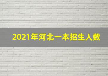 2021年河北一本招生人数