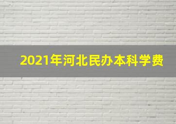 2021年河北民办本科学费