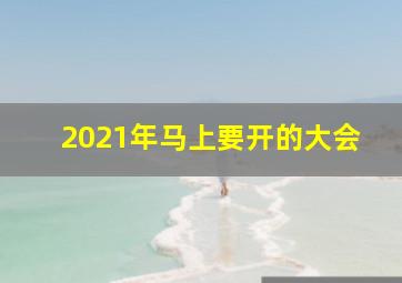 2021年马上要开的大会