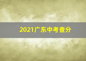 2021广东中考查分