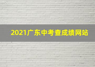 2021广东中考查成绩网站