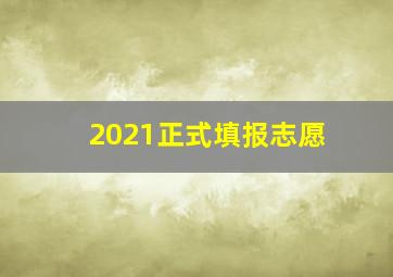 2021正式填报志愿