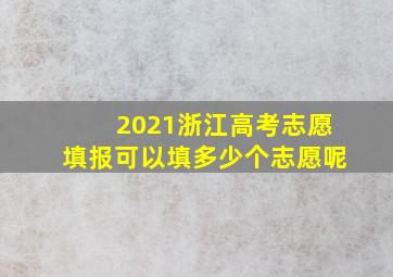 2021浙江高考志愿填报可以填多少个志愿呢