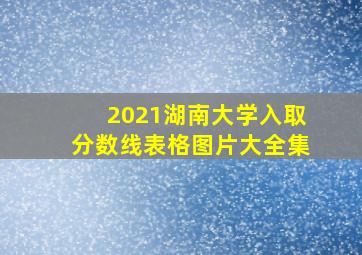 2021湖南大学入取分数线表格图片大全集