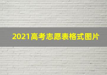 2021高考志愿表格式图片