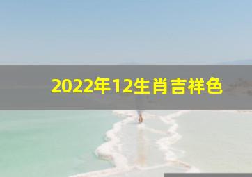 2022年12生肖吉祥色