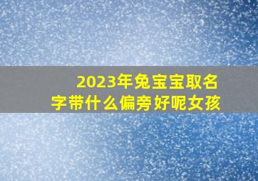 2023年兔宝宝取名字带什么偏旁好呢女孩