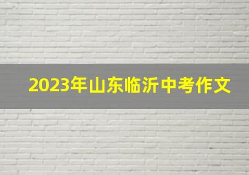 2023年山东临沂中考作文