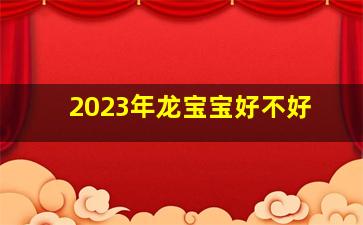 2023年龙宝宝好不好