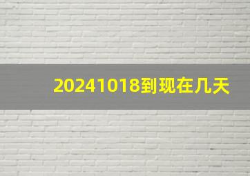 20241018到现在几天