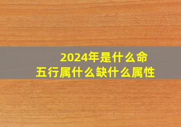 2024年是什么命五行属什么缺什么属性