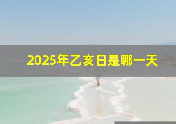 2025年乙亥日是哪一天