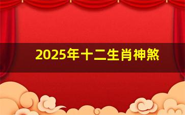 2025年十二生肖神煞