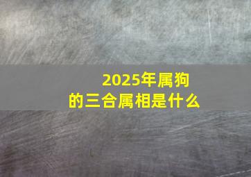 2025年属狗的三合属相是什么