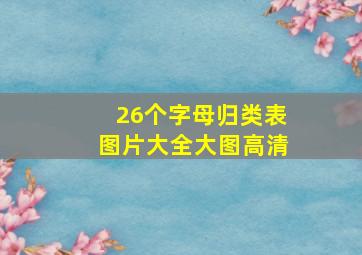 26个字母归类表图片大全大图高清