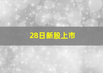 28日新股上市