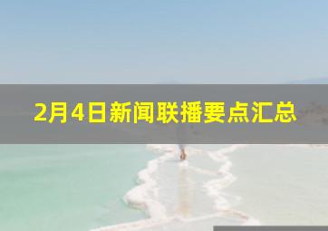 2月4日新闻联播要点汇总