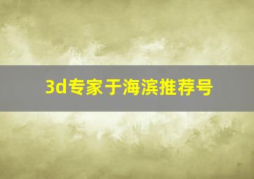 3d专家于海滨推荐号