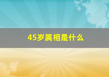 45岁属相是什么