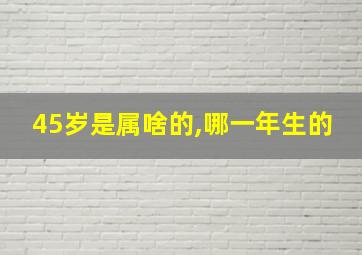 45岁是属啥的,哪一年生的