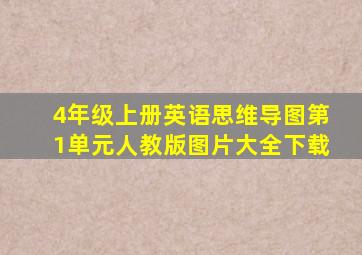 4年级上册英语思维导图第1单元人教版图片大全下载