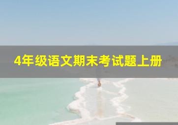 4年级语文期末考试题上册