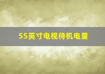 55英寸电视待机电量