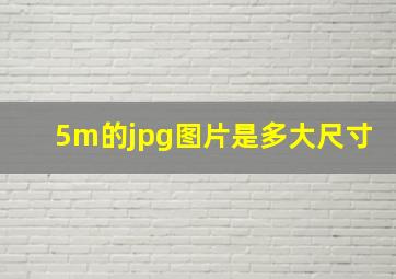 5m的jpg图片是多大尺寸