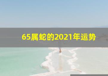 65属蛇的2021年运势