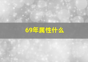 69年属性什么