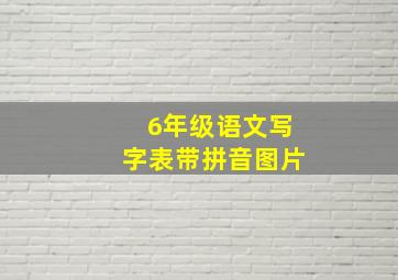 6年级语文写字表带拼音图片