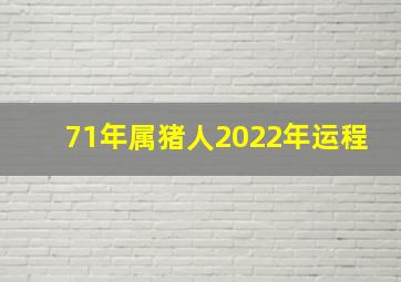 71年属猪人2022年运程