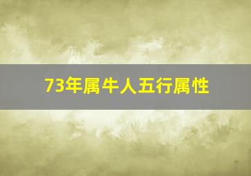 73年属牛人五行属性