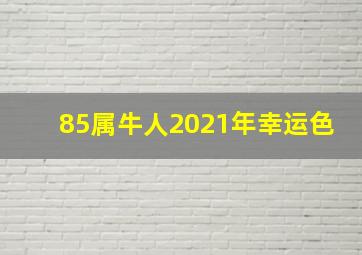 85属牛人2021年幸运色