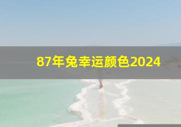 87年兔幸运颜色2024