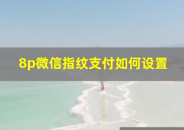 8p微信指纹支付如何设置