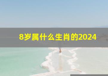 8岁属什么生肖的2024