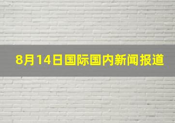 8月14日国际国内新闻报道