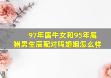 97年属牛女和95年属猪男生辰配对吗婚姻怎么样